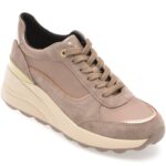 Pantofi sport Dama GEOX gri, D45WAA, din piele intoarsa