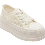Pantofi sport Dama GRYXX albi, C1190, din material textil