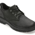 Pantofi sport SKECHERS negri, LOCKETT, din piele naturala