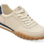 Pantofi sport CARIBU albi, V260007, din piele naturala