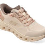 Pantofi sport Dama SKECHERS nude, GLIDE-STEP PRO, din material textil