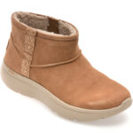 Ghete Femei SKECHERS maro, ON-THE-GO ENCORE, din piele intoarsa
