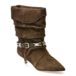 Botine elegante ALDO verzi, BOWY 340, din piele intoarsa