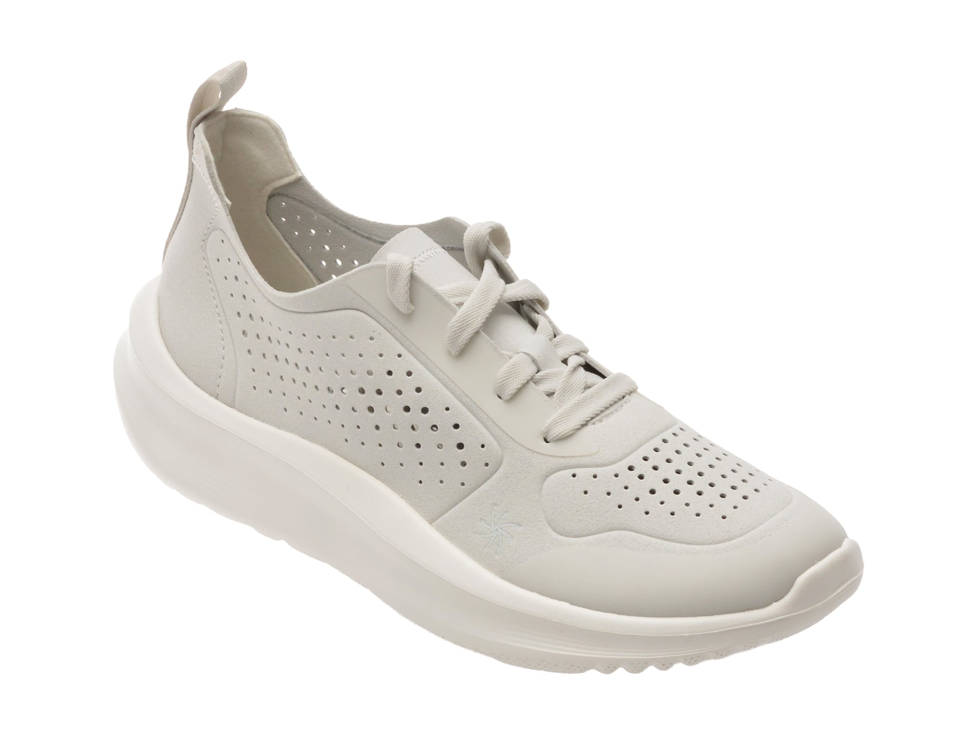 24906b93bb7f3995027e2d754b8412fbb6a14dc2cb23bc9c707b91d84db56c36 Pantofi sport Dama CLARKS albi, SOLEVANA TIE, din material textil - imagine 1