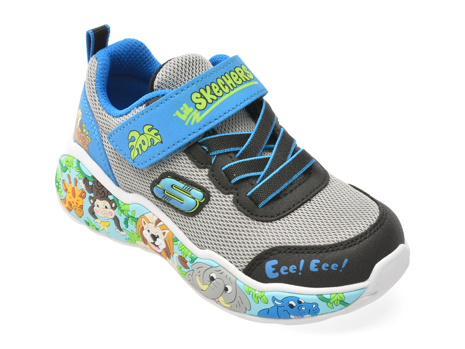 24b761a995b0261e3ad02c898a6246d6b1b7db3bc8d68b43ebb407a7dc9be210 Pantofi sport SKECHERS gri, PLAY SCENE, din material textil - imagine 1