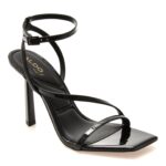Sandale elegante ALDO negre, SCINTILLA 001, din piele ecologica lacuita