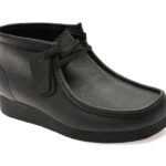 Ghete CLARKS negre, WALLABEE EVO BT, din piele naturala