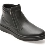 Ghete BITE THE BULLET negre, 966212, din piele naturala