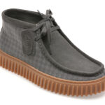Ghete CLARKS gri, TORHILL HI, din material textil