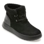 Ghete Femei SKECHERS negre, ARCH FIT HORIZON BOOT, din piele naturala