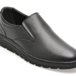 Pantofi BITE THE BULLET negri, FL363T, din piele naturala