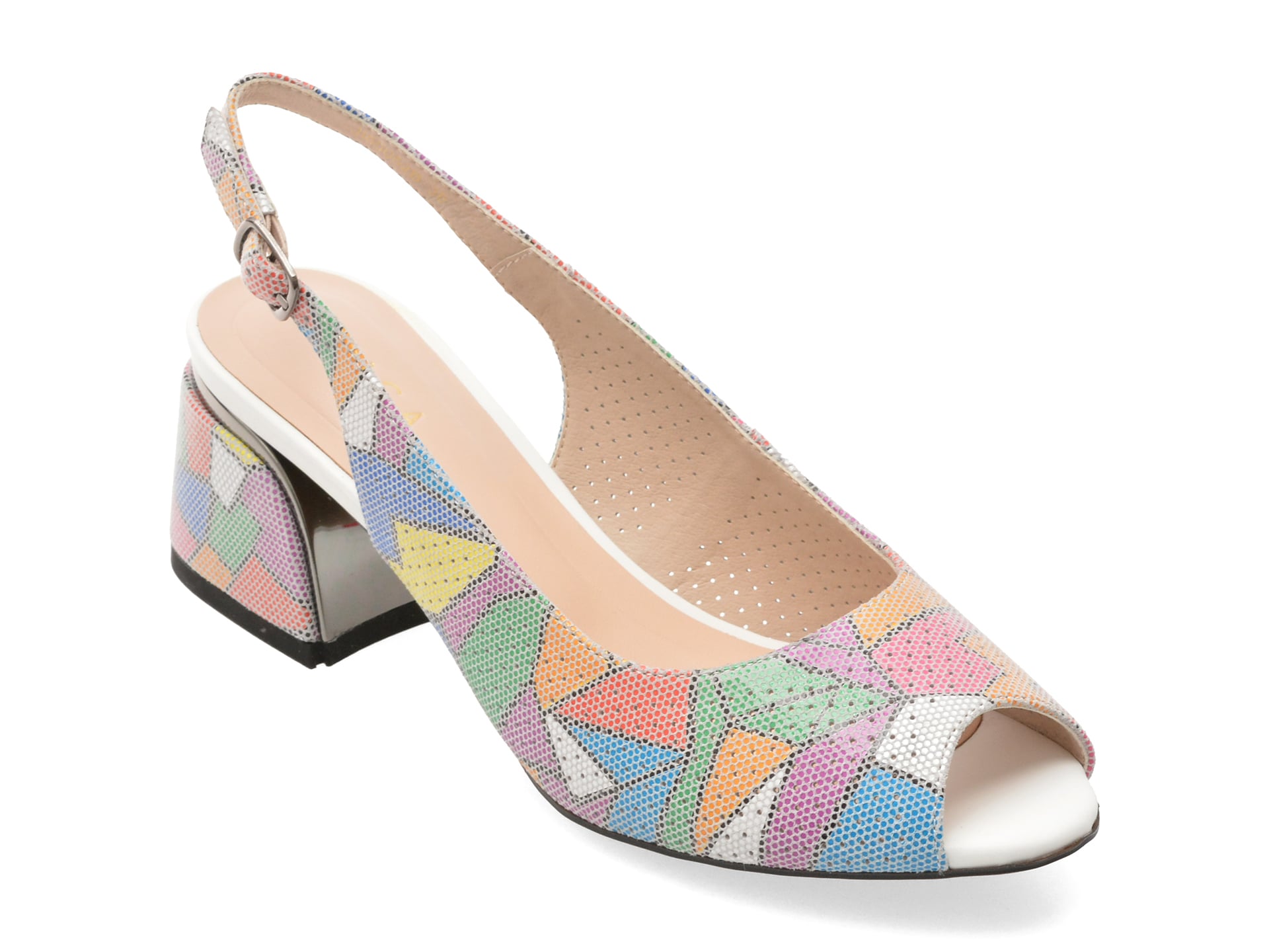 2a6db4075ccc2c5f00454634a0c476de347a8f0fe45f11e68df468e32472f34d Sandale EPICA multicolor, JI60052, din piele intoarsa - imagine 1