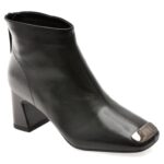 Botine EPICA negre, M32120, din piele naturala