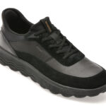 Pantofi sport GEOX negri, U56MPA, din piele naturala