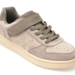 Pantofi sport SKECHERS gri, QUICK STREET, din material textil