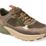Pantofi sport JEEP maro, M52070A, din piele naturala