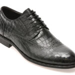 Pantofi eleganti EPICA negri, A288, din piele naturala