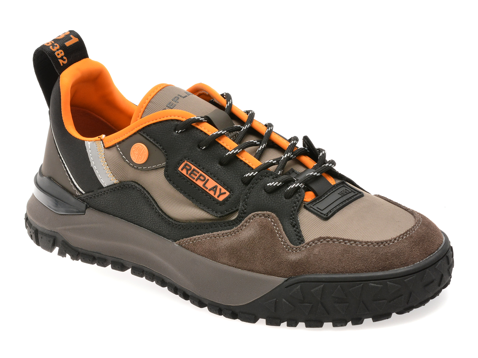 2e8ce3cb163732d00656eb69f4a63d4a245a6ec7e2f9f87c7d28d95c9f873392 Pantofi sport REPLAY gri, MSF701T, din material textil si piele naturala - imagine 1