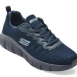 Pantofi sport SKECHERS bleumarin, BOBS B FLEX, din material textil