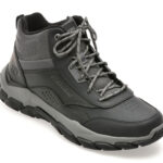 Ghete SKECHERS negre, SANTORO, din piele naturala