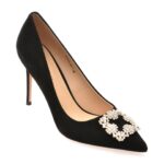 Pantofi dama eleganti EPICA PREMIUM negri, 2310, din piele intoarsa