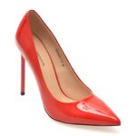 Pantofi dama eleganti EPICA PREMIUM rosii, 249836, din piele naturala lacuita
