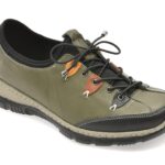 Pantofi sport Dama EVIDA verzi, EV2880, din piele naturala
