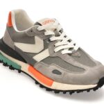 Pantofi sport GRYXX gri, 35021, din material textil si piele naturala
