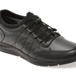 Pantofi sport BITE THE BULLET negri, OY5040, din piele naturala