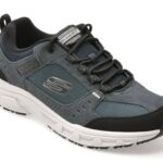 Pantofi sport SKECHERS bleumarin, OAK CANYON, din material textil si piele naturala