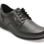 Pantofi IMAC negri, 851308, din piele naturala