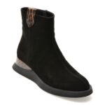Ghete Femei EPICA negre, DX01351, din piele intoarsa