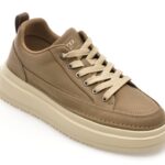 Pantofi sport GRYXX kaki, F8956, din piele naturala