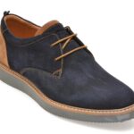 Pantofi OTTER bleumarin, 1088, din nabuc