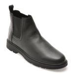 Ghete GEOX negre, U36D1C, din piele naturala