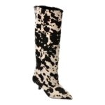 Cizme Femei elegante ALDO alb-negru, EVEROSE 122, din piele naturala