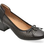 Pantofi dama KARISMA negri, JI60013, din piele naturala