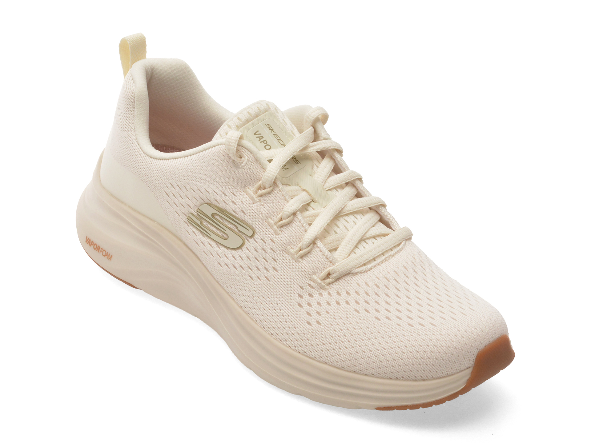 408eb3ea57d8056cab59150531fb8f22a899ed7aaa6b58f3d5a883eb8e804156 Pantofi sport Dama SKECHERS bej, VAPOR FOAM, din material textil - imagine 1