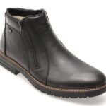 Ghete RIEKER negre, 33160, din piele naturala