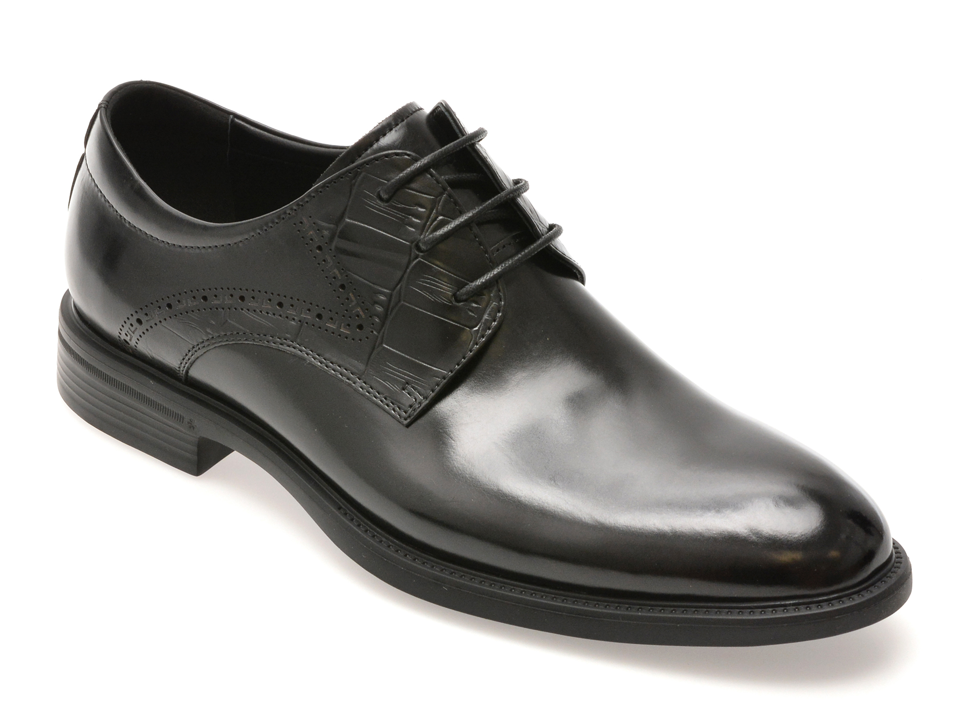 41d24812b4a1bd0d119901bf3404cb9125a63af7ac3444527cefc6026659d7e7 Pantofi eleganti EPICA negri, B25A68, din piele naturala - imagine 1