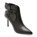 Botine elegante EPICA negre, 4B434, din piele naturala