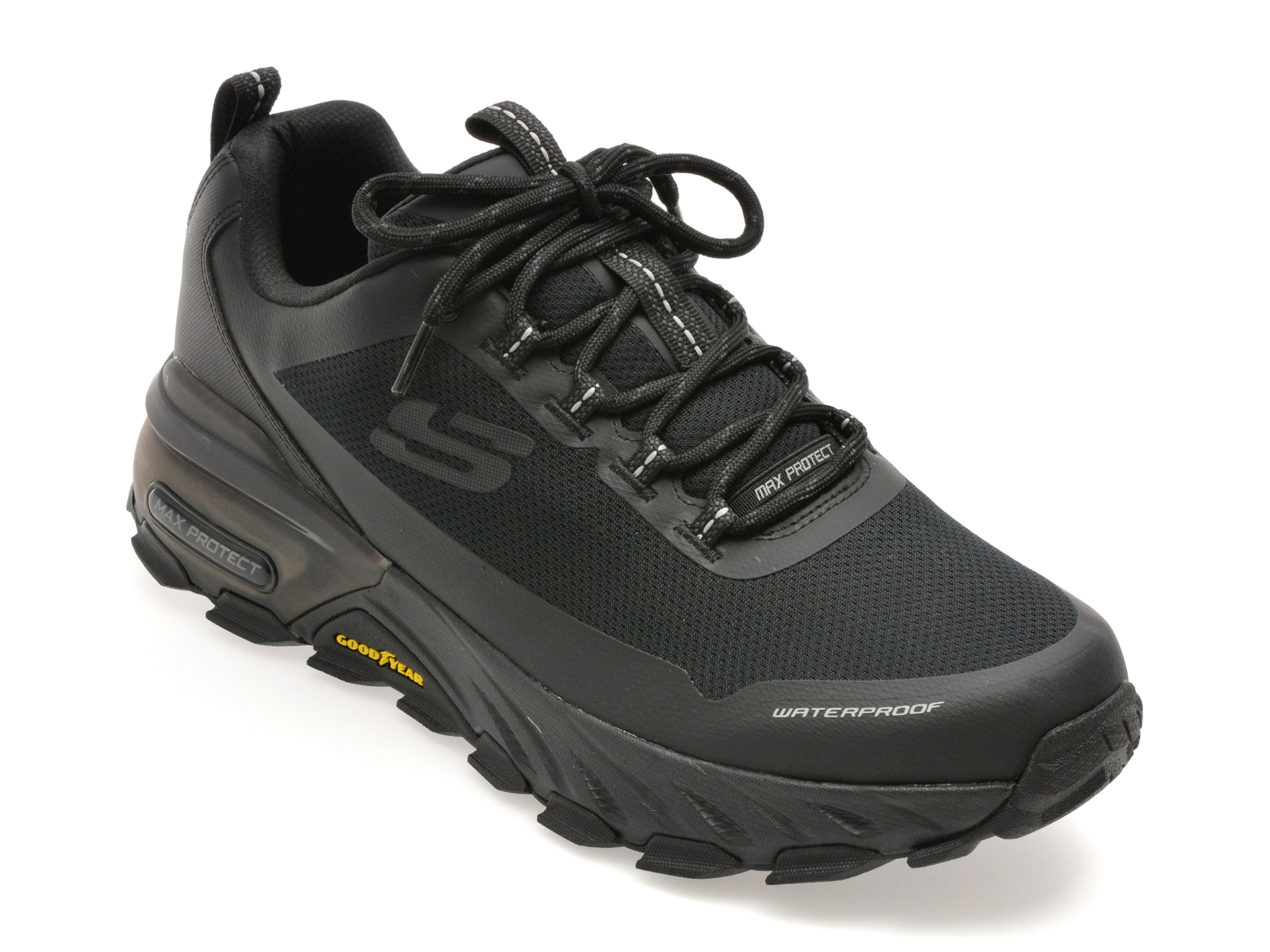 42e9bb8e94dcb504fe6a364e3307e574babece7dde60e24763b91164cc073c16 Pantofi sport SKECHERS negri, MAX PROTECT, din material textil - imagine 1