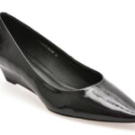 Pantofi dama eleganti EPICA negri, B232, din piele naturala lacuita