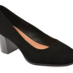Pantofi dama eleganti EPICA negri, 58863, din piele intoarsa