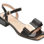 Sandale EPICA negre, XH2411, din piele naturala