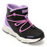 Ghete SKECHERS negre, TURBO TREAD, din material textil