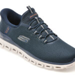Pantofi sport SKECHERS bleumarin, GLIDE-STEP, din material textil