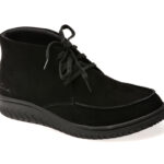Ghete CLARKS negre, RELAX LITE MOC, din piele intoarsa