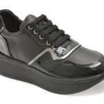 Pantofi sport Dama ERISMA negri, 208926, din piele naturala