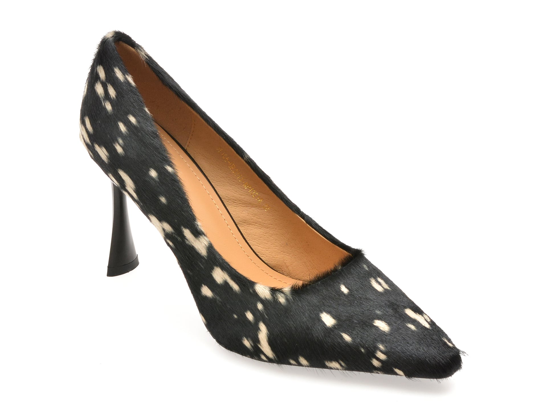 4caee94cb36d811dfe68520d636d8b0a19aa957a383252637a3111ae251aad88 Pantofi dama eleganti EPICA negri, 5L106, din piele naturala - imagine 1